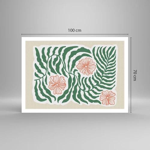 Poster - Fioritura nel verde - 100x70 cm