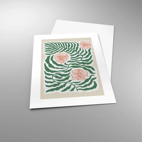 Poster - Fioritura nel verde - 30x40 cm