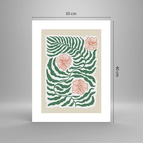 Poster - Fioritura nel verde - 30x40 cm