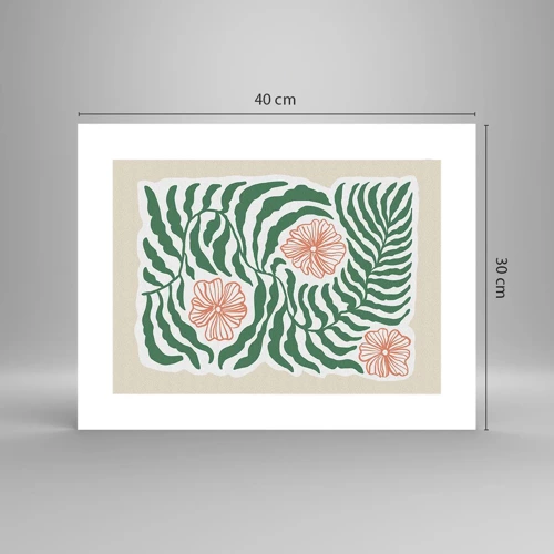 Poster - Fioritura nel verde - 40x30 cm