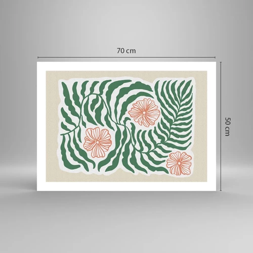 Poster - Fioritura nel verde - 70x50 cm