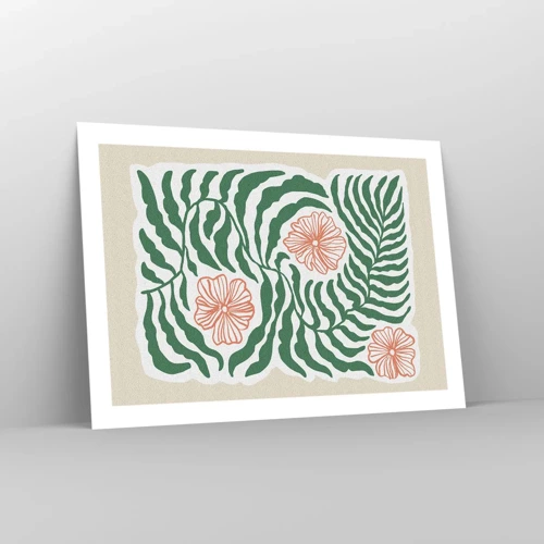 Poster - Fioritura nel verde - 70x50 cm