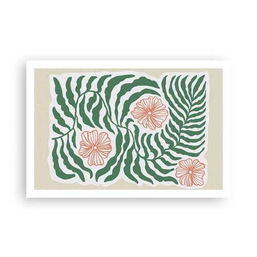 Poster - Fioritura nel verde - 91x61 cm