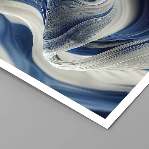 Poster - Fluidità di blu e di bianco - 100x70 cm