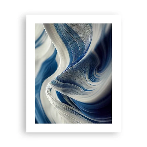 Poster - Fluidità di blu e di bianco - 40x50 cm