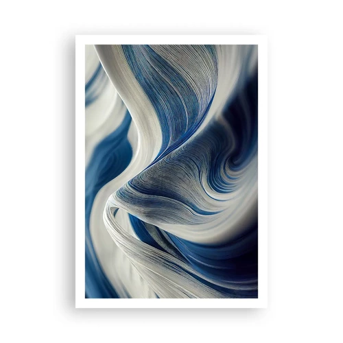 Poster - Fluidità di blu e di bianco - 70x100 cm