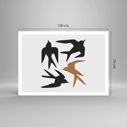 Poster - Giochi di rondini - 100x70 cm