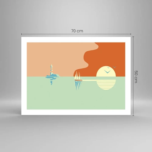 Poster - Ideale paesaggio marittimo - 70x50 cm
