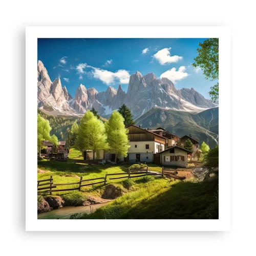 Poster - Idillio alpino - 60x60 cm