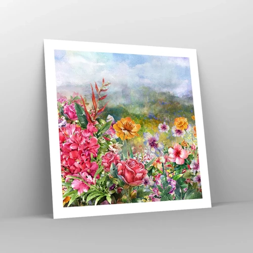 Poster - Il giardino impazzito - 60x60 cm