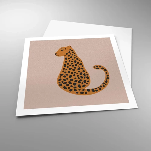 Poster - Il leopardo è un motivo di moda - 60x60 cm