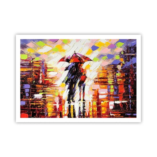 Poster - Insieme nella notte e nella pioggia - 100x70 cm