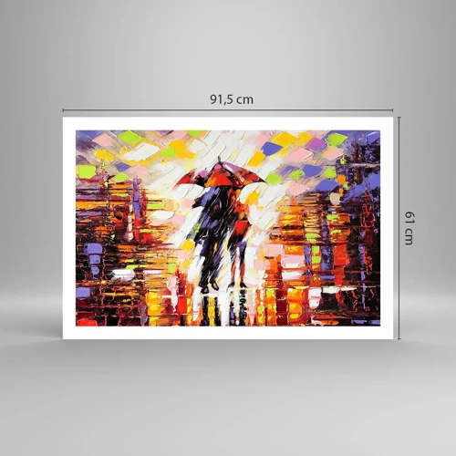Poster - Insieme nella notte e nella pioggia - 91x61 cm