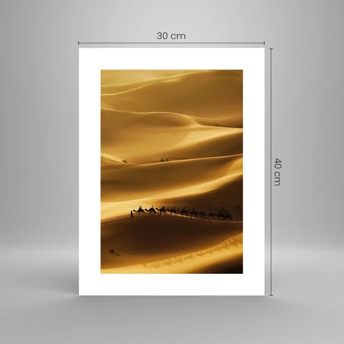 Poster - La carovana sulle onde del deserto - 30x40 cm