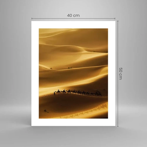 Poster - La carovana sulle onde del deserto - 40x50 cm