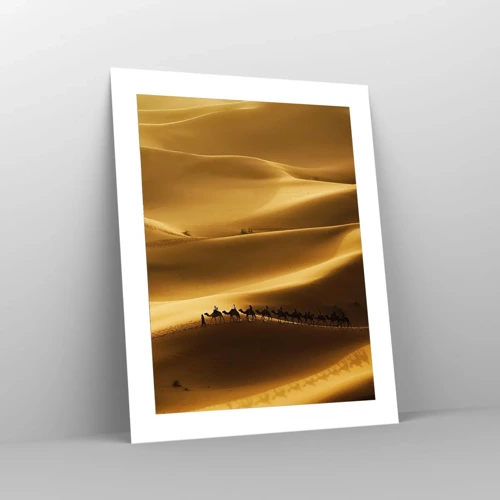 Poster - La carovana sulle onde del deserto - 40x50 cm