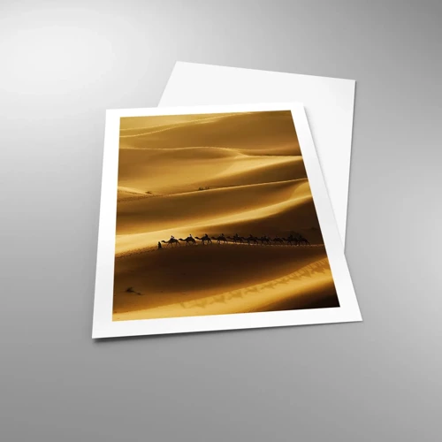 Poster - La carovana sulle onde del deserto - 50x70 cm