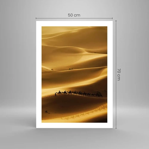 Poster - La carovana sulle onde del deserto - 50x70 cm