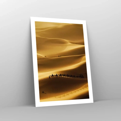 Poster - La carovana sulle onde del deserto - 50x70 cm