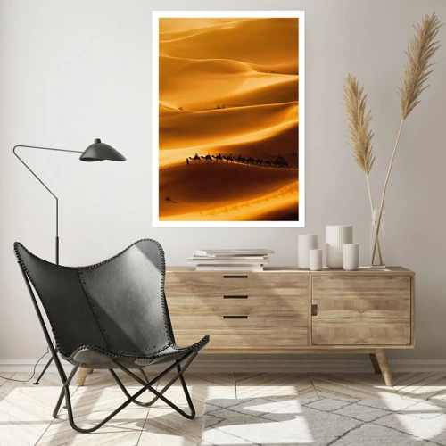 Poster - La carovana sulle onde del deserto - 50x70 cm
