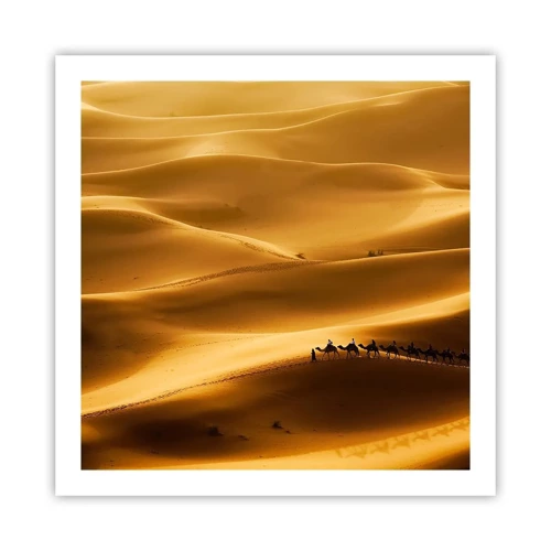 Poster - La carovana sulle onde del deserto - 60x60 cm