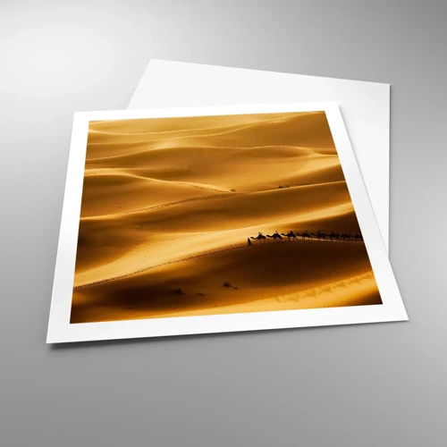 Poster - La carovana sulle onde del deserto - 60x60 cm
