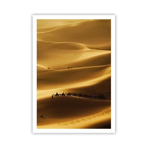 Poster - La carovana sulle onde del deserto - 70x100 cm