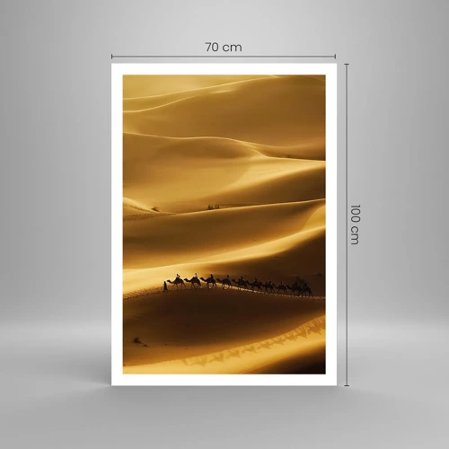 Poster - La carovana sulle onde del deserto - 70x100 cm