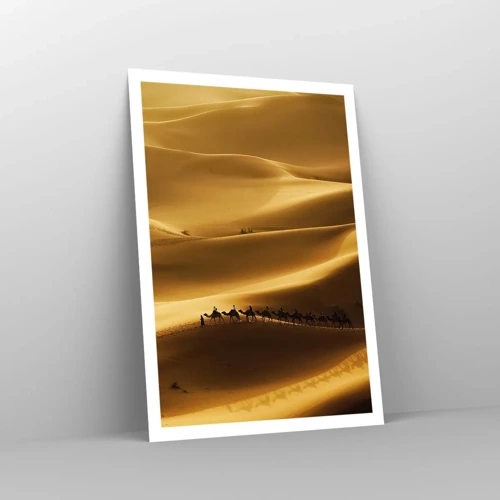 Poster - La carovana sulle onde del deserto - 70x100 cm