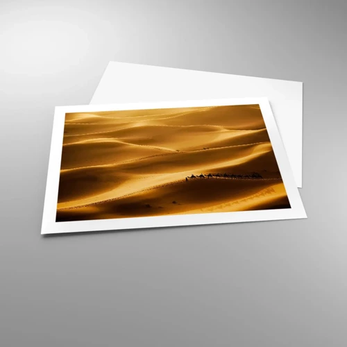 Poster - La carovana sulle onde del deserto - 70x50 cm