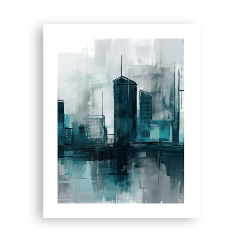 Poster - La città al colore della pioggia - 40x50 cm