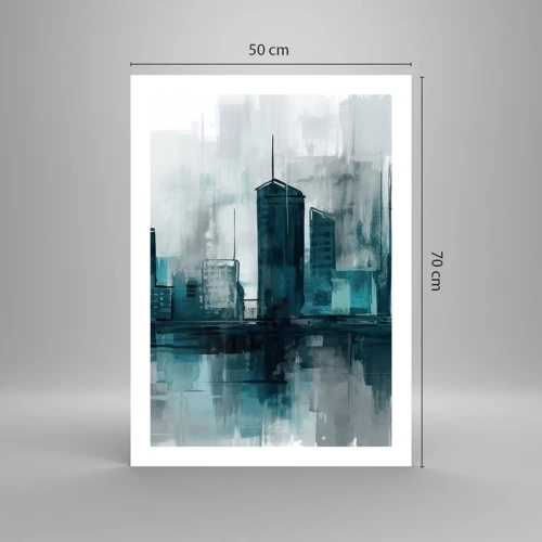 Poster - La città al colore della pioggia - 50x70 cm