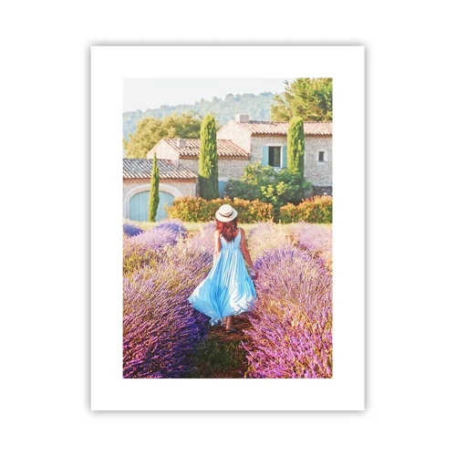 Poster - La ragazza nella lavanda - 30x40 cm