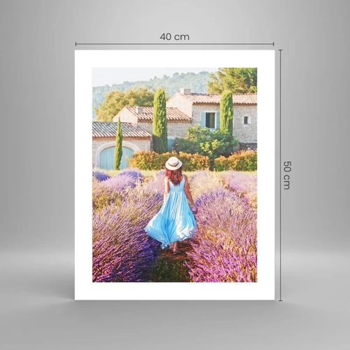 Poster - La ragazza nella lavanda - 40x50 cm