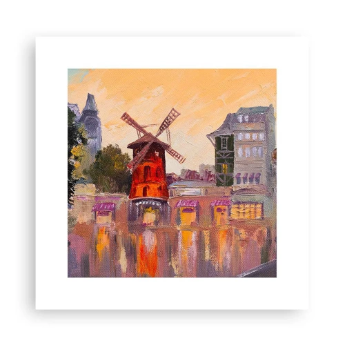 Poster - Le icone di Parigi: il Moulin Rouge - 30x30 cm