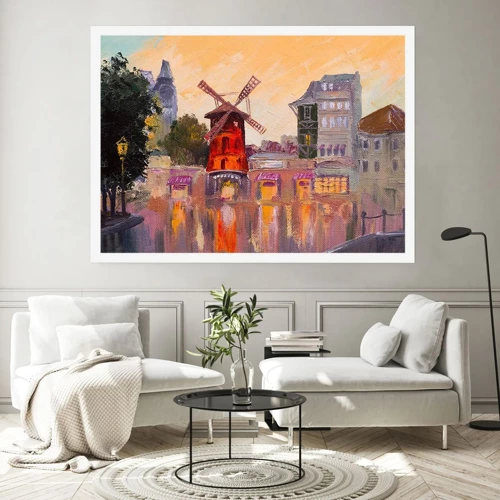 Poster - Le icone di Parigi: il Moulin Rouge - 50x40 cm