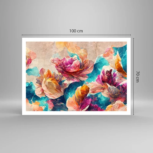 Poster - Lo splendore colorato del bouquet - 100x70 cm