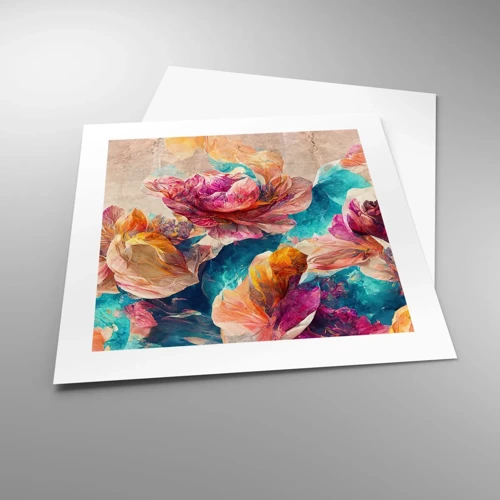 Poster - Lo splendore colorato del bouquet - 40x40 cm