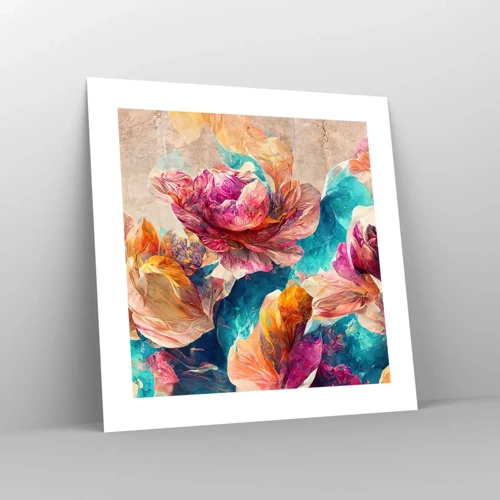 Poster - Lo splendore colorato del bouquet - 40x40 cm