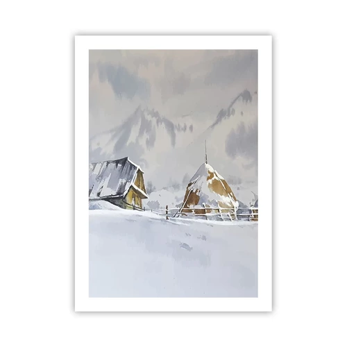 Poster - Nella valle innevata - 50x70 cm