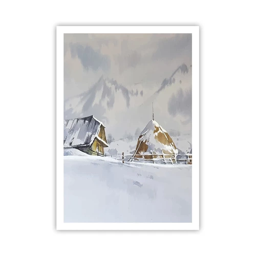 Poster - Nella valle innevata - 70x100 cm