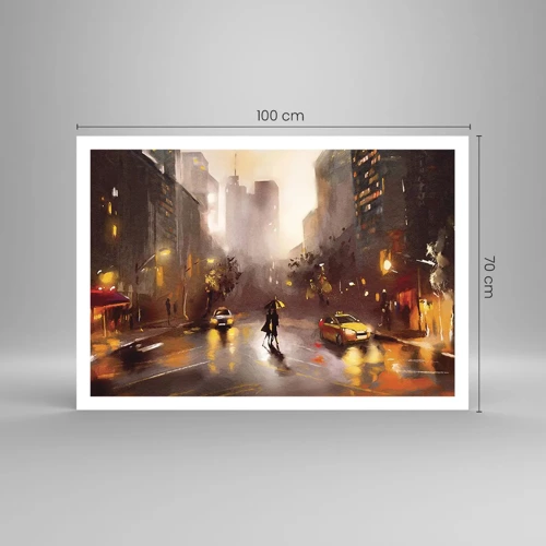 Poster - Nelle luci di New York - 100x70 cm