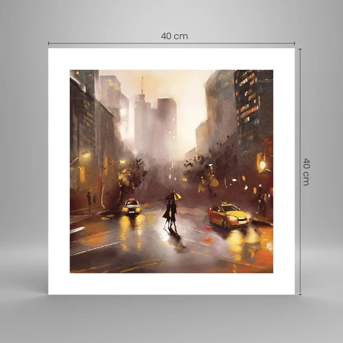 Poster - Nelle luci di New York - 40x40 cm