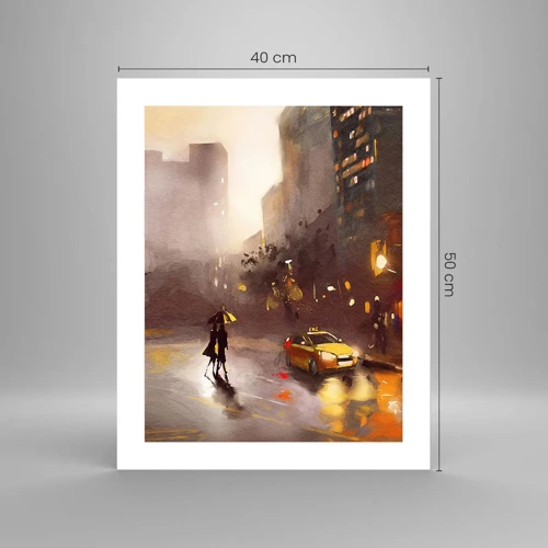 Poster - Nelle luci di New York - 40x50 cm