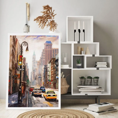 Poster - New York: colorata anche sotto la pioggia - 40x50 cm