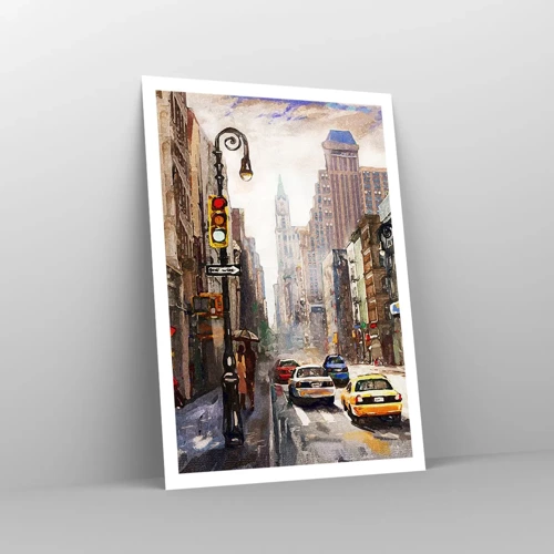 Poster - New York: colorata anche sotto la pioggia - 70x100 cm