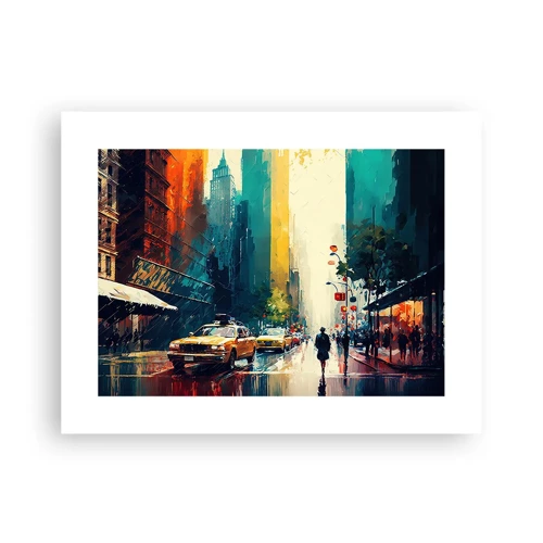 Poster - New York: qui anche la pioggia è colorata - 40x30 cm