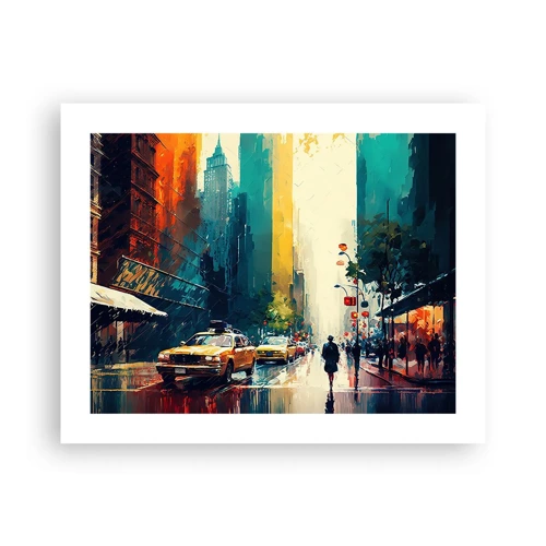 Poster - New York: qui anche la pioggia è colorata - 50x40 cm