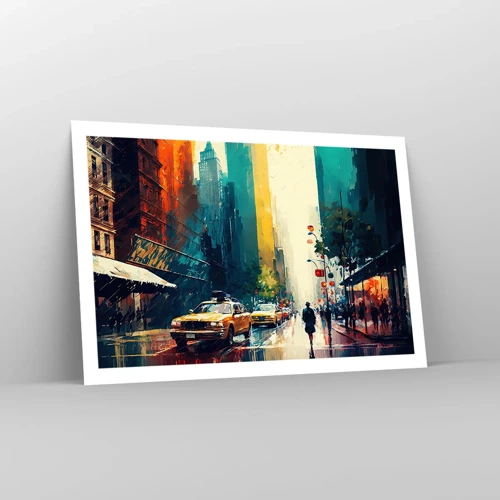 Poster - New York: qui anche la pioggia è colorata - 91x61 cm