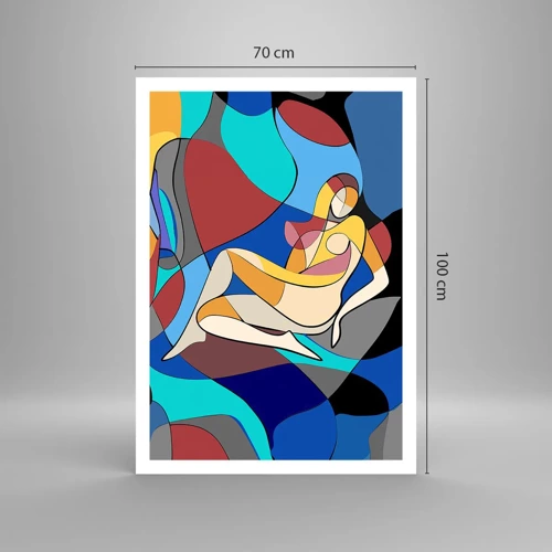 Poster - Nudo cubista - 70x100 cm